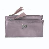 Satin Double Zip with Ribbon